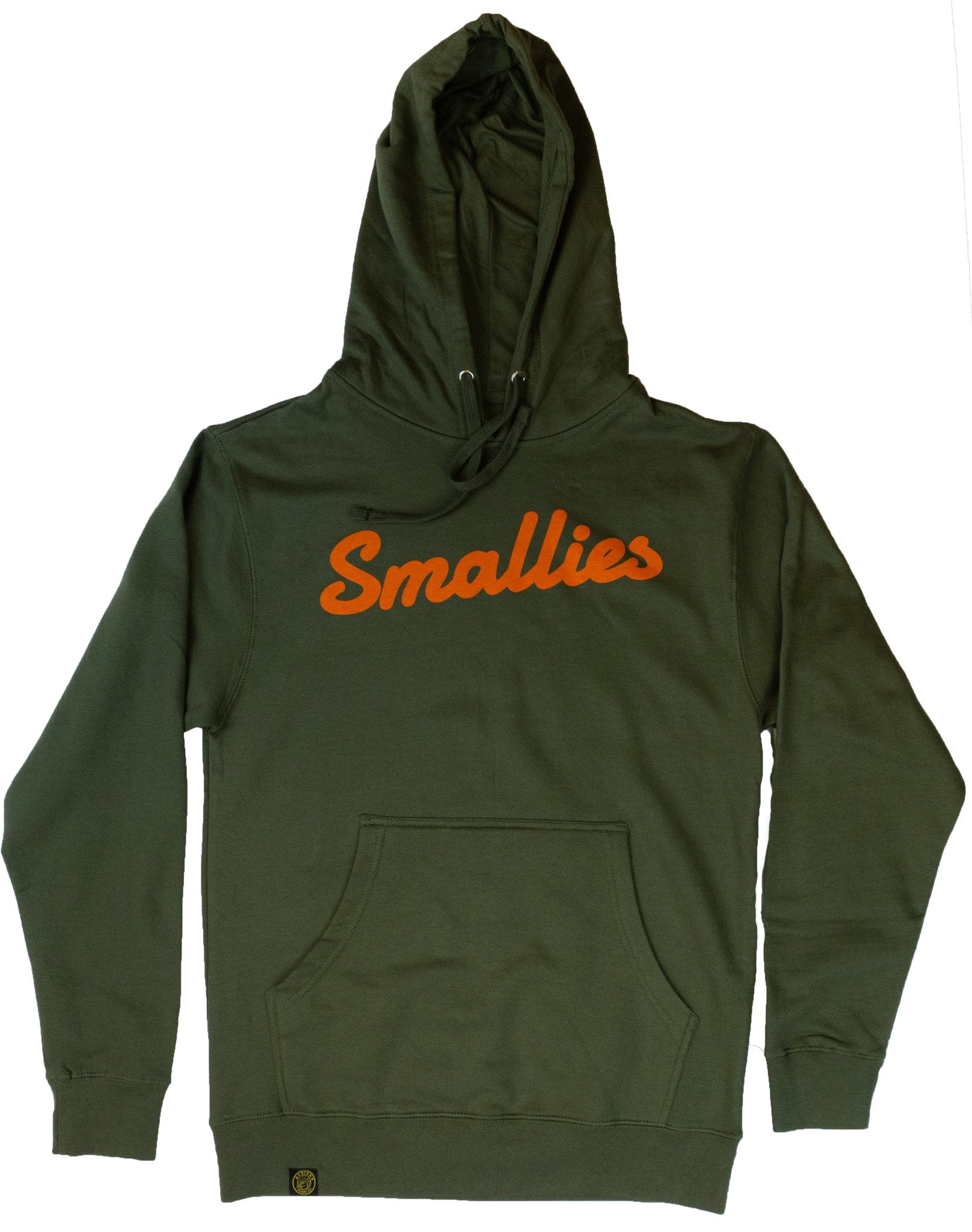 Achigan Smallies Hoodie Olive/Orange - Hamilton Bait and Tackle