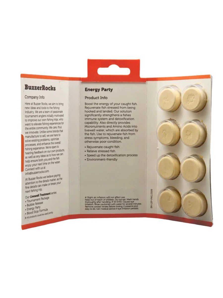 BuzzerRocks Livewell Treatment Energy Party - Hamilton Bait and Tackle