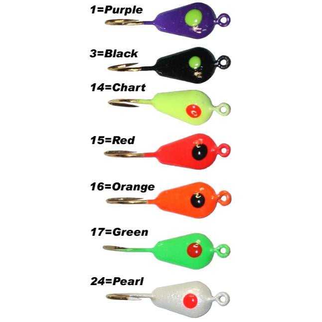 K & E Teardrop Ice Jig 2 Pack size 10 - Hamilton Bait and Tackle