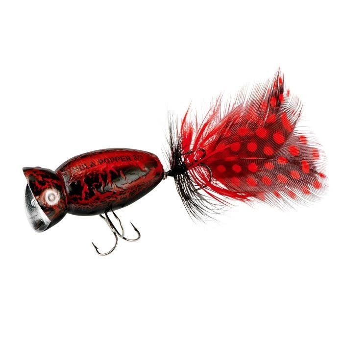 arbogast hula popper fishing lure Arbogast Hula Popper 2.0 Black Death