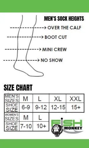 Fish Monkey Fishing Socks No Show - Hamilton Bait and Tackle