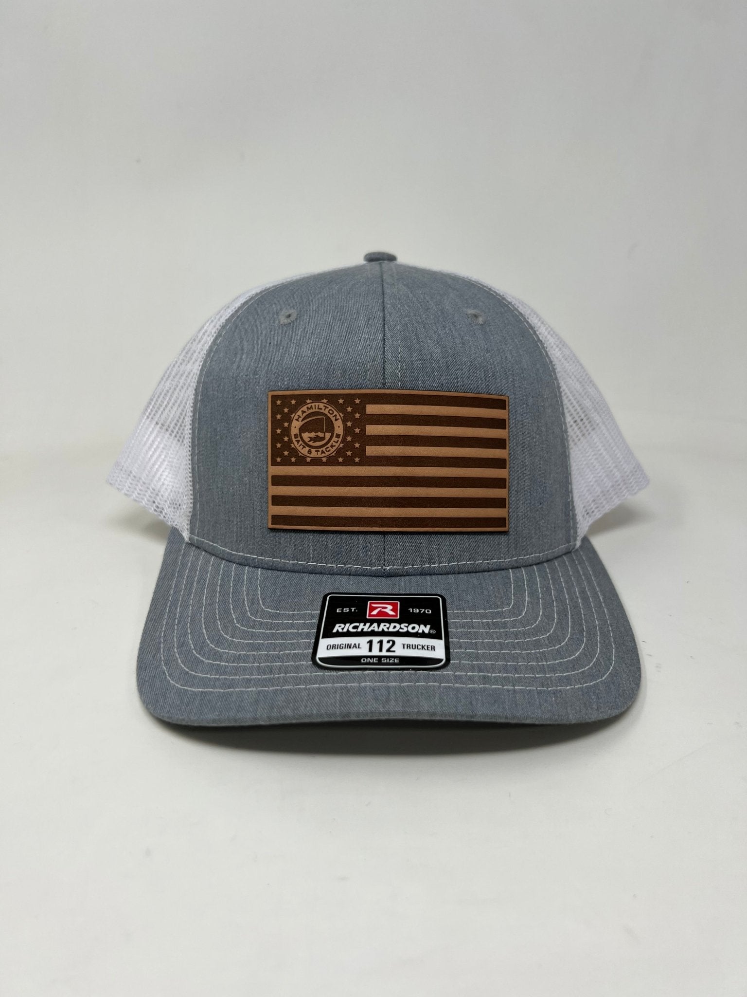 HBT Leather American Flag Patch Hat - Hamilton Bait and Tackle