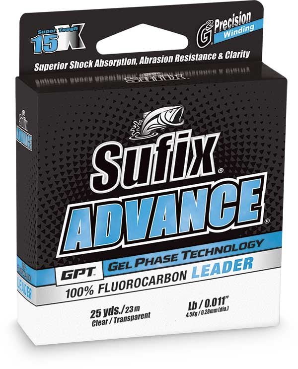 Sufix Advance 30 lb. Fluorocarbon Leader Line - 25 Yard Spool - Hamilton Bait and Tackle