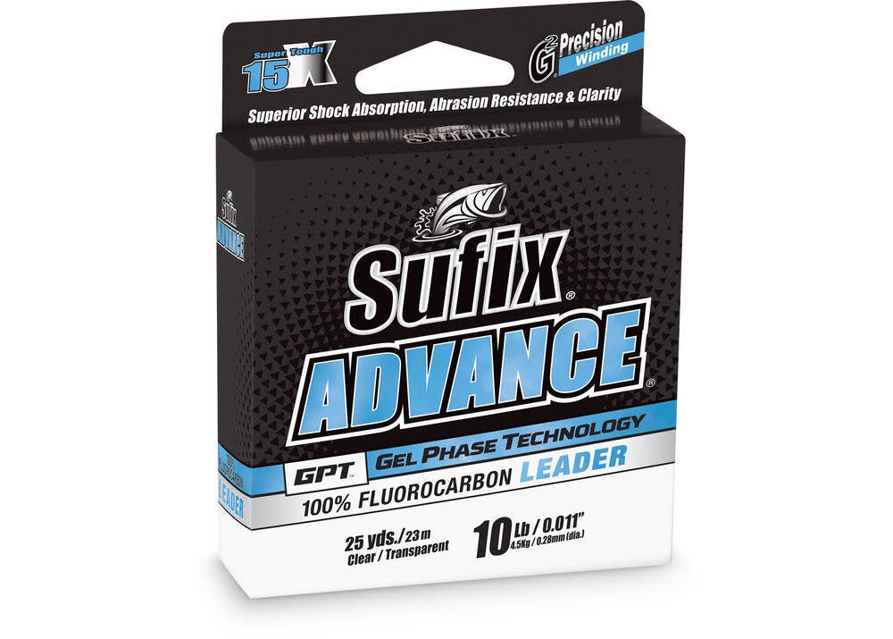 Sufix Advance 50 lb. Fluorocarbon Leader Line - 25 Yard Spool - Hamilton Bait and Tackle