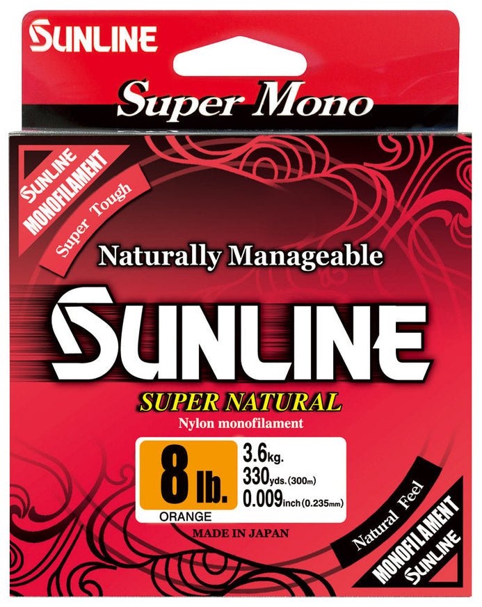 clear fishing line spool Sunline 4 lbs 330 Yards Super Natural Clear Monofilament Line