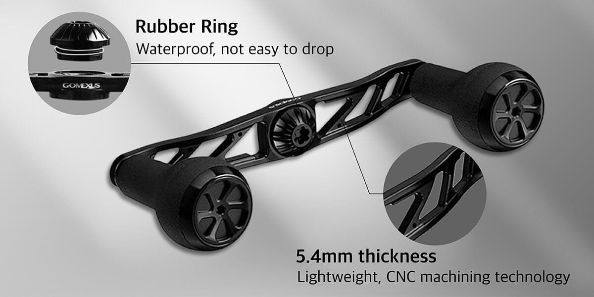 Gomexus Aluminum Handle for Baitcasting Reel with TPE Knob