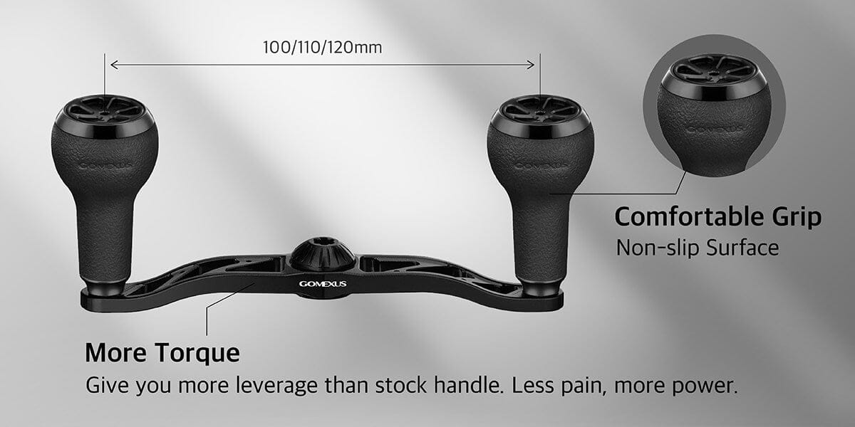 Gomexus Aluminum Handle for Baitcasting Reel with TPE Knob