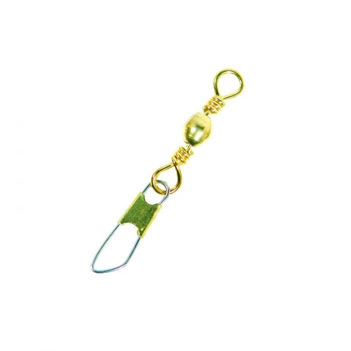 Eagle Claw Brass Barrel Swivel with Safety Snap - Hamilton Bait and Tackle